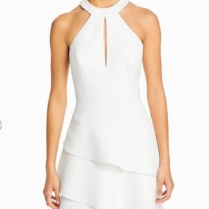BCBG MaxAria white halter dress